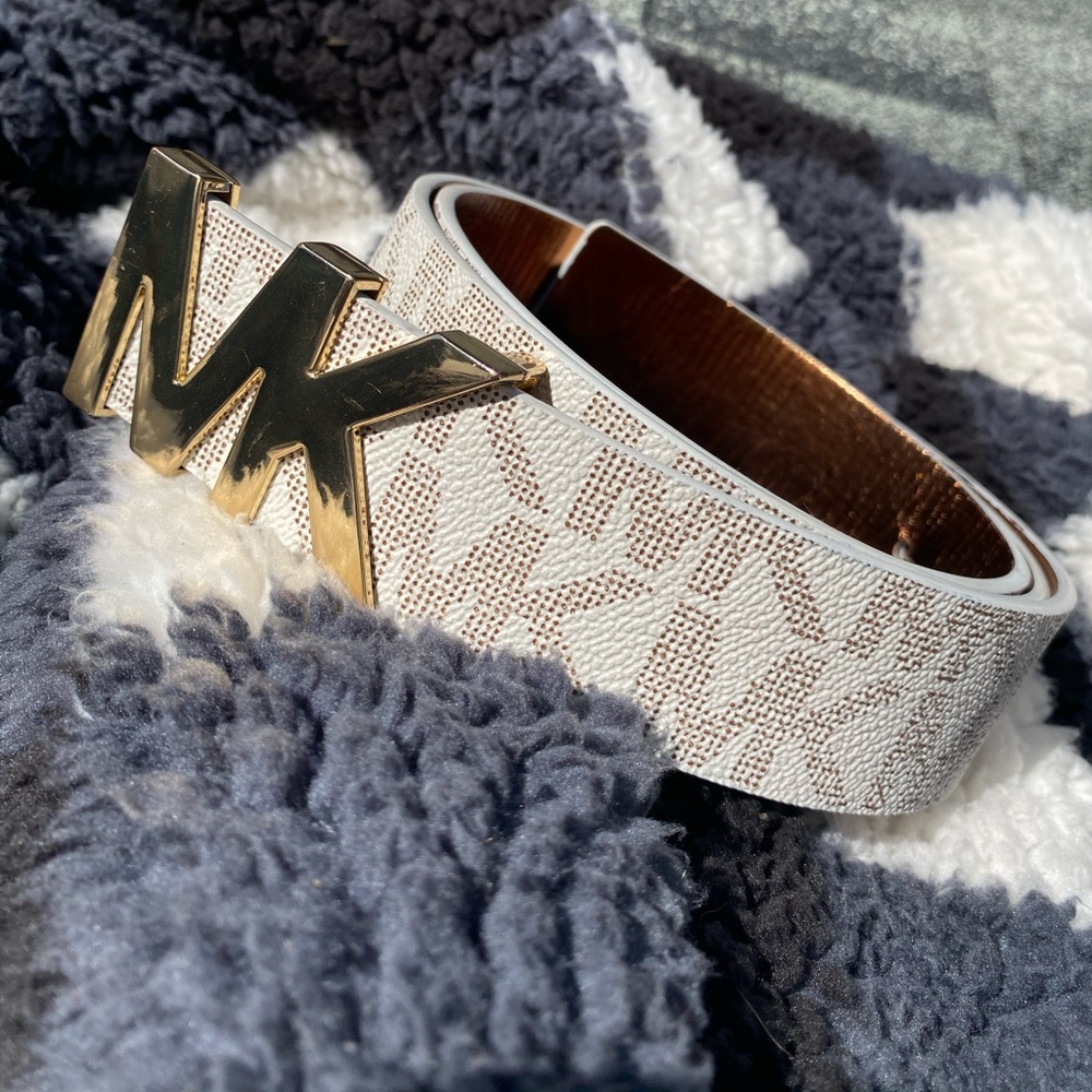 White MK Designer Belt